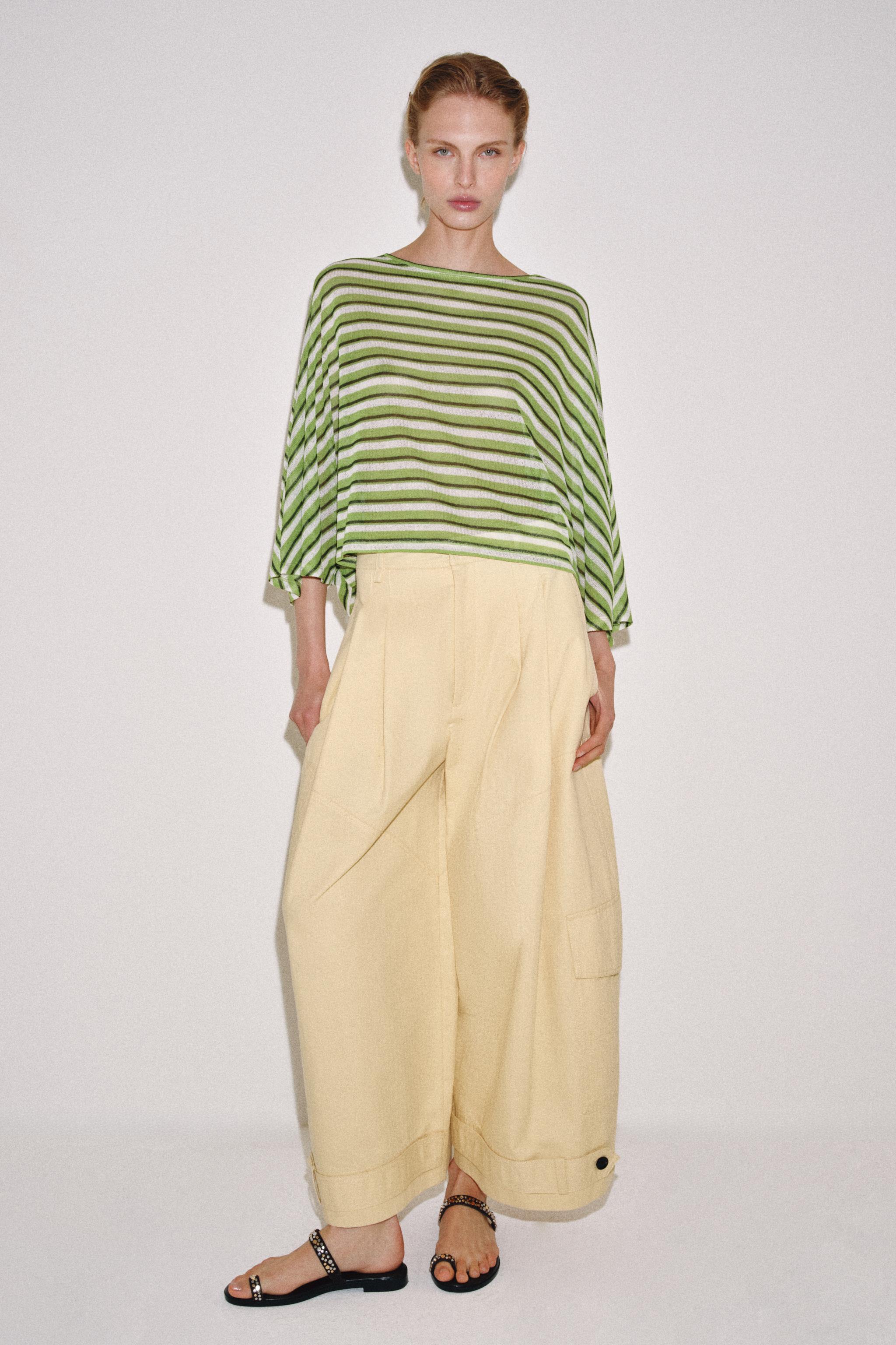 RUSTIC STRIPED CAPE T-SHIRT